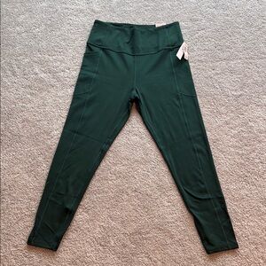 Victoria’s Secret Dark Green High Waisted Pocket Leggings Super Soft Size 10